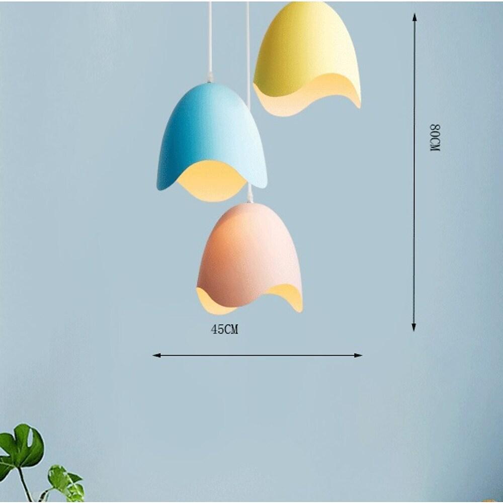 3-light Half Eggshell Shaped LED Modern Pendant Lighting Island Lights 5