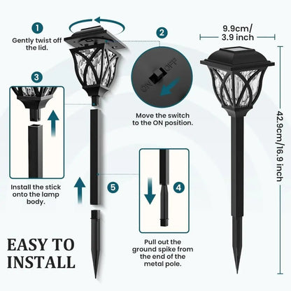 Royallure Solar Garden Lights – Waterproof LED, Auto On/Off, Dusk-to-Dawn Stakes