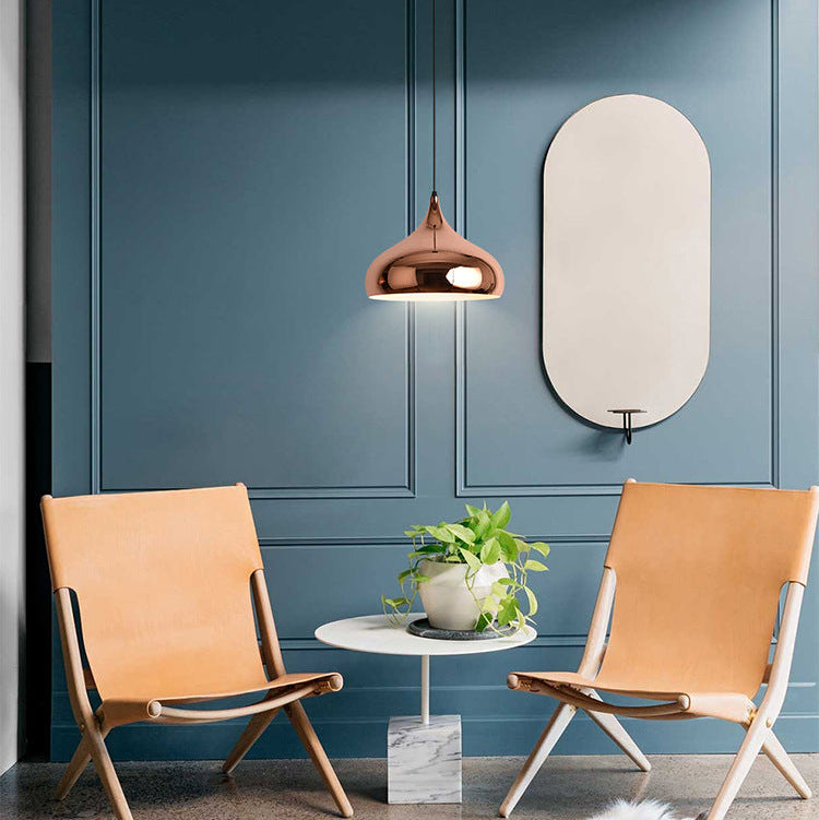 Royelux Modern Copper Pendant Light for Kitchen Island Dining Room Entryway Lighting