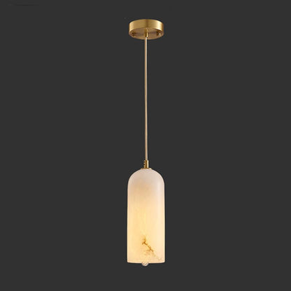 RoyaleGlow Wabi-Sabi Marble Pendant Light - Japandi Minimalist Hanging Lamp