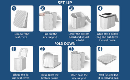 Royaleva Camping Portable Toilet - Lightweight & Compact Design