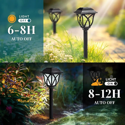 Royallure Solar Garden Lights – Waterproof LED, Auto On/Off, Dusk-to-Dawn Stakes