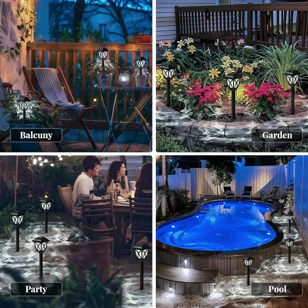 Royallure Solar Garden Lights – Waterproof LED, Auto On/Off, Dusk-to-Dawn Stakes