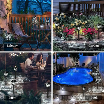 Royallure Solar Garden Lights – Waterproof LED, Auto On/Off, Dusk-to-Dawn Stakes