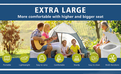 Royaleva Camping Portable Toilet - Lightweight & Compact Design