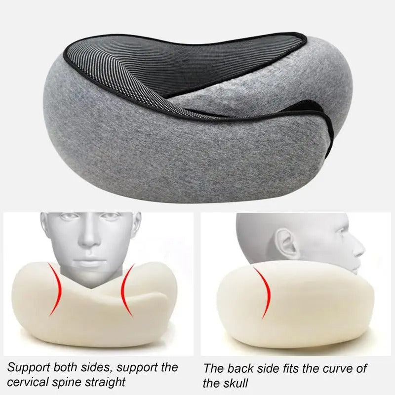 Luxora Travel Neck Pillow with Memory Foam Support