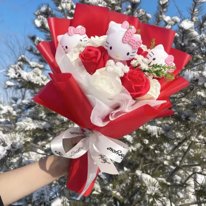 Royelux Hello Kitty Flower Bouquet – Creative Gift for Birthdays & Special Occasions