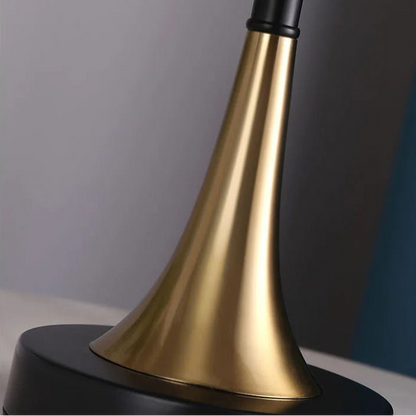Lumora Touch -Fabric Table Lamp with Dimmable LED, Cylindrical Shade, Premium Metal Base for Bedroom