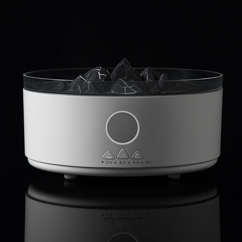 Volcano Humidifier, 300ML Essential Oil Diffuser with Jellyfish Mist and 3 Color Lights, Remote Controlled