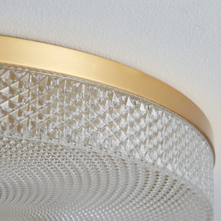 LuxRoyale Modern Crystal Round Ceiling Light Dimmable LED Flush Mount Fixture