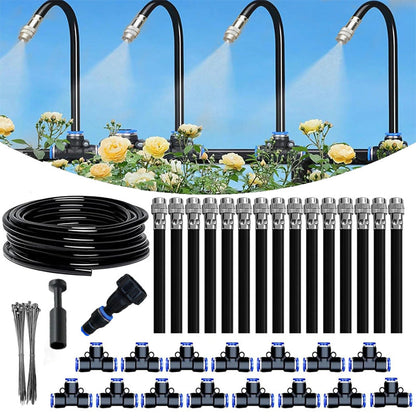 Luxora 360° Flexible Drip Irrigation Kit with 8mm Hose Garden Watering System