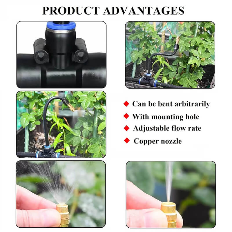 Luxora 360° Flexible Drip Irrigation Kit with 8mm Hose Garden Watering System