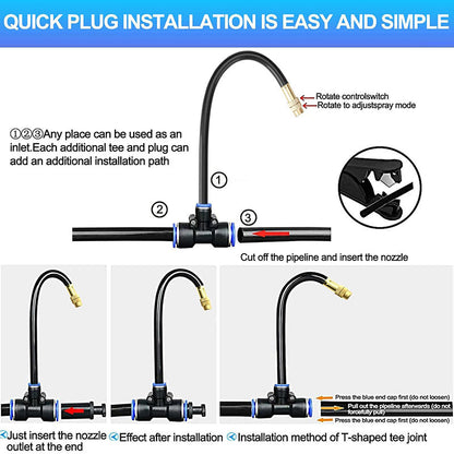 Luxora 360° Flexible Drip Irrigation Kit with 8mm Hose Garden Watering System