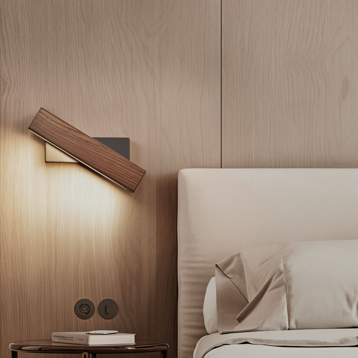 360° Swiveling Wooden Wall Light 3