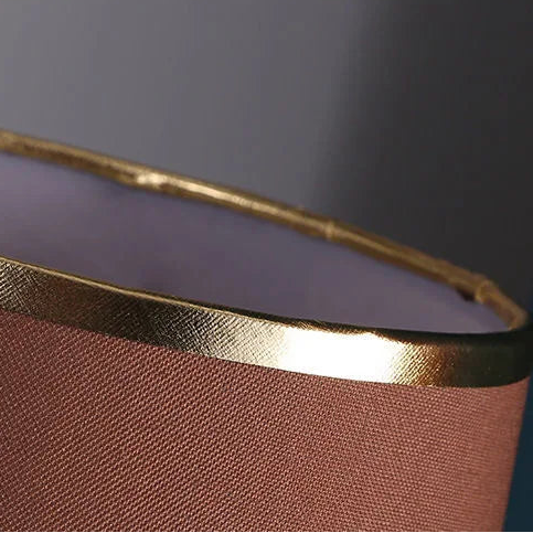 Lumora Touch -Fabric Table Lamp with Dimmable LED, Cylindrical Shade, Premium Metal Base for Bedroom