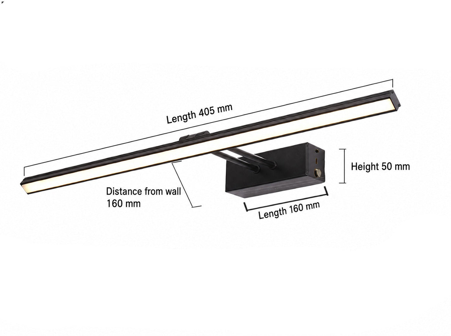 LuxRoyale Premium Brushed Gold Picture Light Rechargeable with Remote