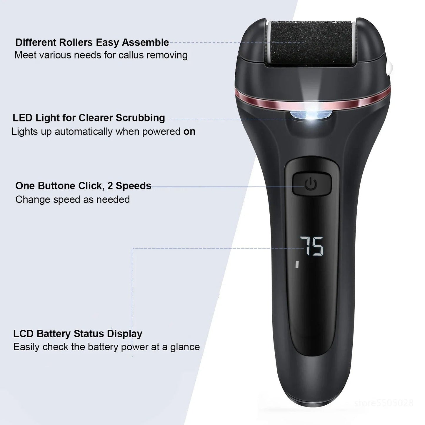 Luxora Electric Callus Remover 16-in-1 Professional Kit