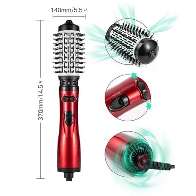 Luxora Rotating Hair Dryer with Interchangeable Brushes