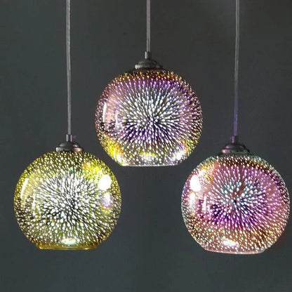 3D Firework Glass Pendant Light 1