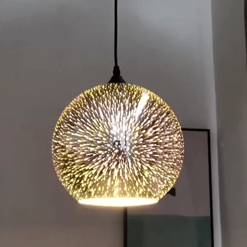 3D Firework Glass Pendant Light 2