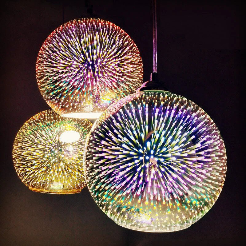 3D Firework Glass Pendant Light 6