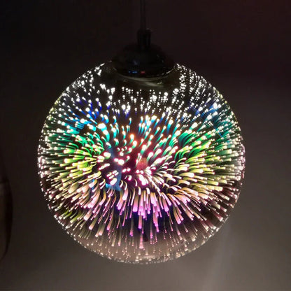 3D Firework Glass Pendant Light 7