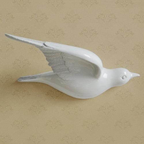 RoyaleGlow 3D Flying Bird Wall Art Set - Elegant Resin Sculptures for Home Decor-Royale Basic