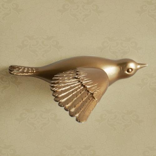 RoyaleGlow 3D Flying Bird Wall Art Set - Elegant Resin Sculptures for Home Decor-Royale Basic