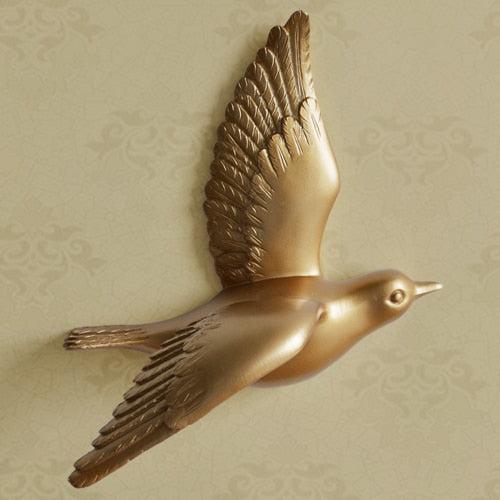 RoyaleGlow 3D Flying Bird Wall Art Set - Elegant Resin Sculptures for Home Decor-Royale Basic