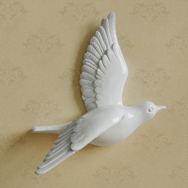 RoyaleGlow 3D Flying Bird Wall Art Set - Elegant Resin Sculptures for Home Decor-Royale Basic
