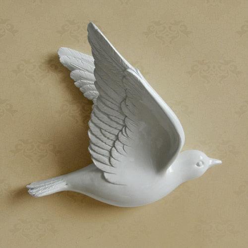 RoyaleGlow 3D Flying Bird Wall Art Set - Elegant Resin Sculptures for Home Decor-Royale Basic