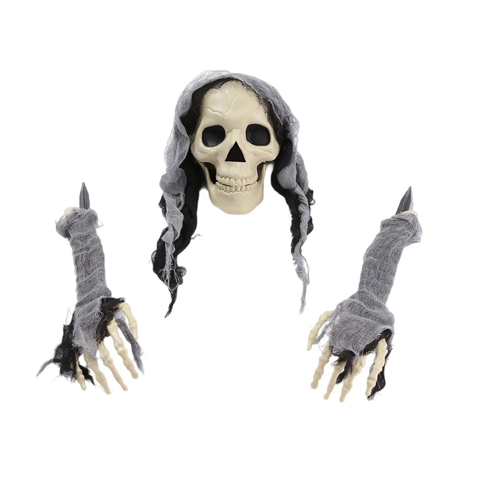 3PCS Halloween Ground Decorative Skull/ Ghost/ Head Crawling Ghost Crawling Trick Simulation Arm Skull Decoration, Gifts 7