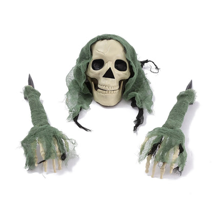 3PCS Halloween Ground Decorative Skull/ Ghost/ Head Crawling Ghost Crawling Trick Simulation Arm Skull Decoration, Gifts 8
