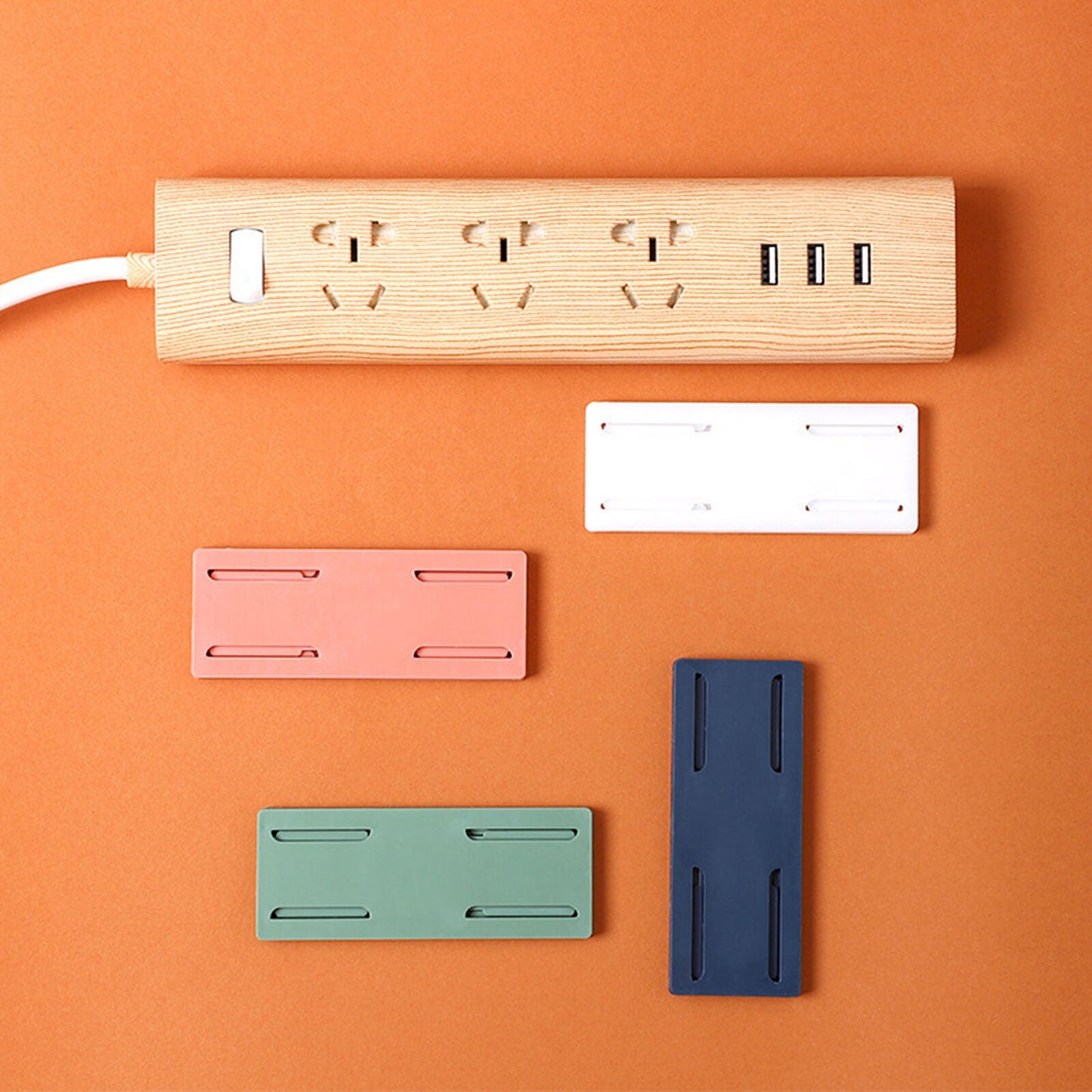 Luxora Adhesive Punch-free Socket Holder for Cord Organization