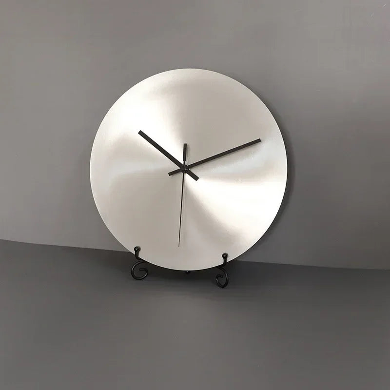Royaleva Minimalist Olive Stainless Steel Wall Clock, Silent Quartz Movement