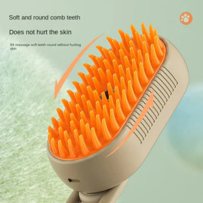 Luxora 3-in-1 Pet Steam Grooming Brush for Cats and Dogs