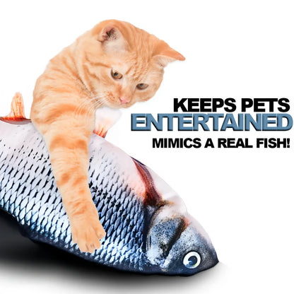 RoyaleGlow USB Floppy Fish Toy for Cats and Dogs