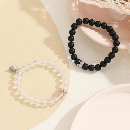 RoyaleGlow Glow Heart Magnetic Couples Gift Bracelet