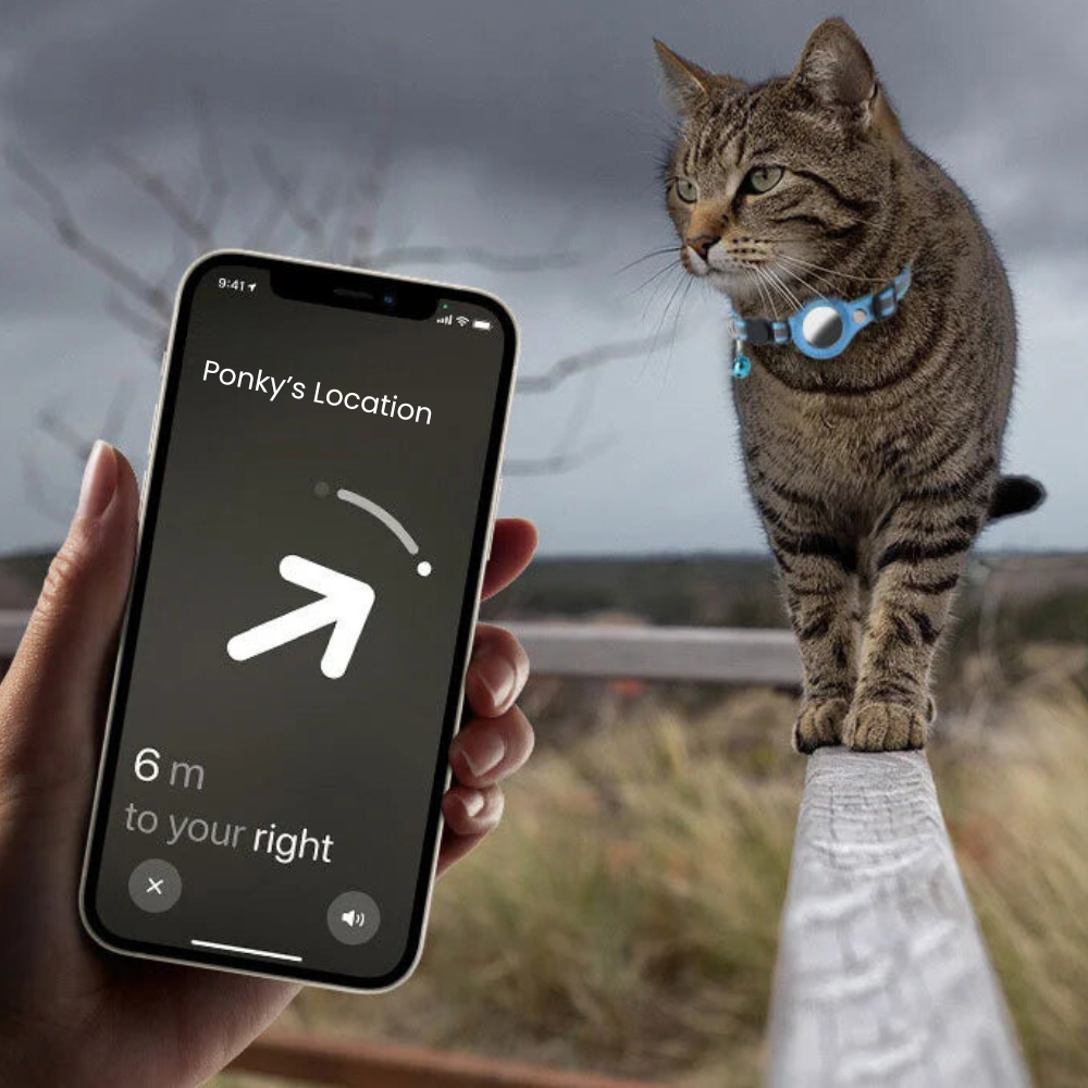 Royaleva Waterproof Reflective Pet Airtag Holder Collar