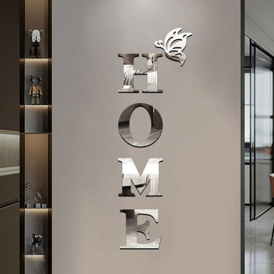 Luxora Home Entrance 3D Mirror Wall Sticker Decor