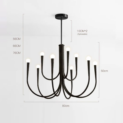 Royelux Modern Chandelier Light - Mid Century French Lighting for Dining, Living room