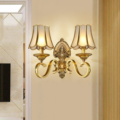 RoyaleGlow Vintage Gold Ornate Wall Sconce-Elegant Luxury Interior Lighting Fixture