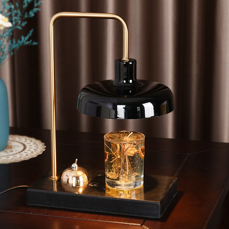 RoyaleGlow Marble Candle Warmer Lamp with Dimmer & Timer for Aromatherapy
