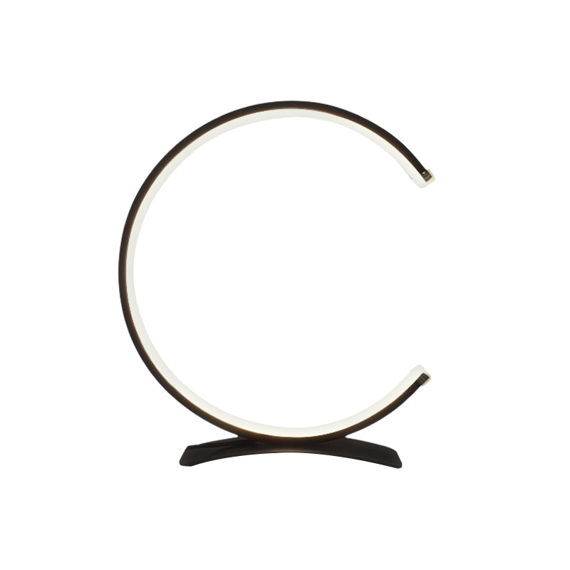 3/4 Circle Lamp Touch LED Modern Accent Table Lamp 6