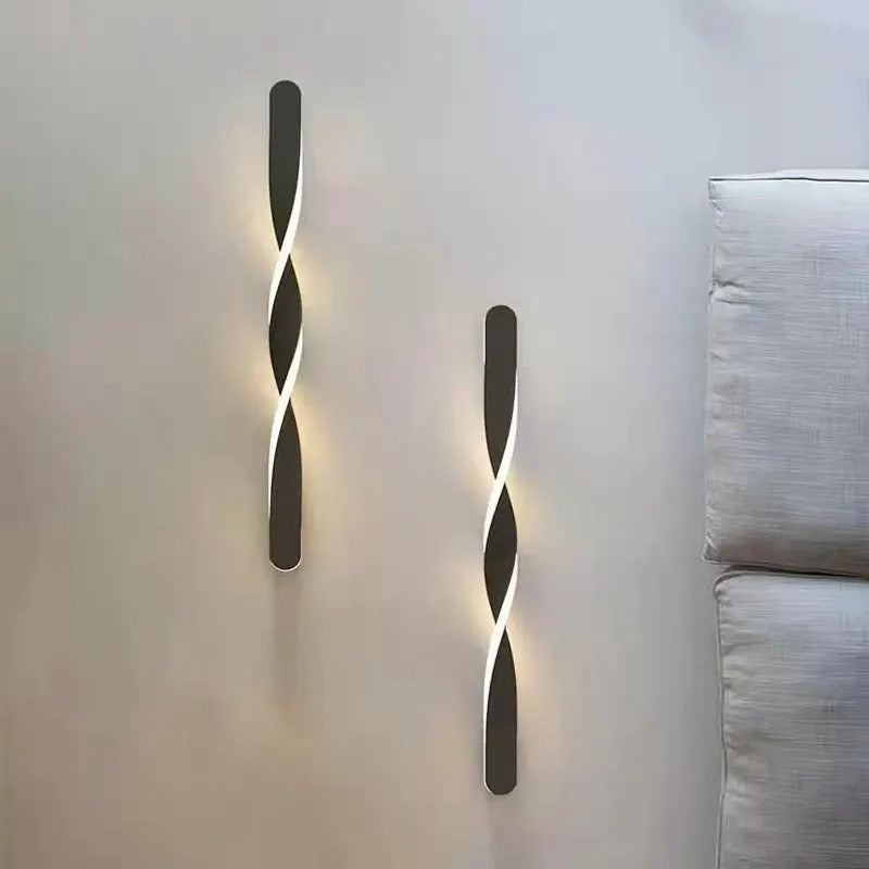 Royelux Modern Spiral LED Wall Sconce - Dimmable Minimalist Wall Light