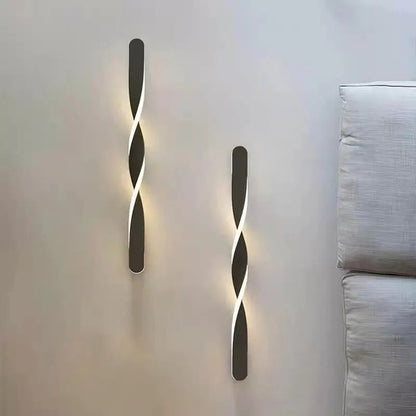 Royelux Modern Spiral LED Wall Sconce - Dimmable Minimalist Wall Light