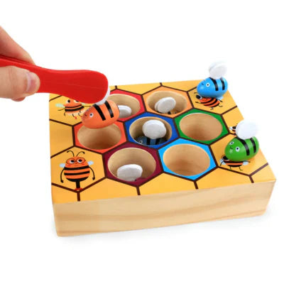 RoyaleGlow Wooden Beehive Montessori Game for Kids