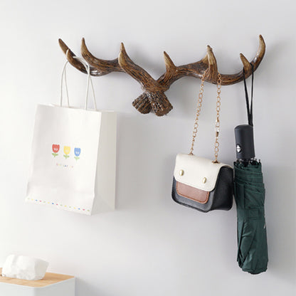 RoyaleGlow Rustic Antler Wall Mounted Coat Rack - Multi Hook Entryway Organizer