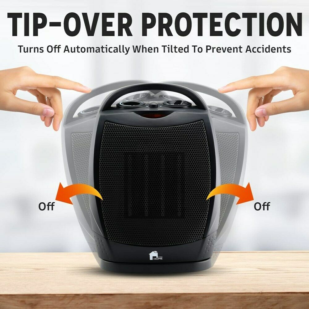Royaleva Portable Electric Space Heater Super Quiet Oscillating Heater Fan Thermostat
