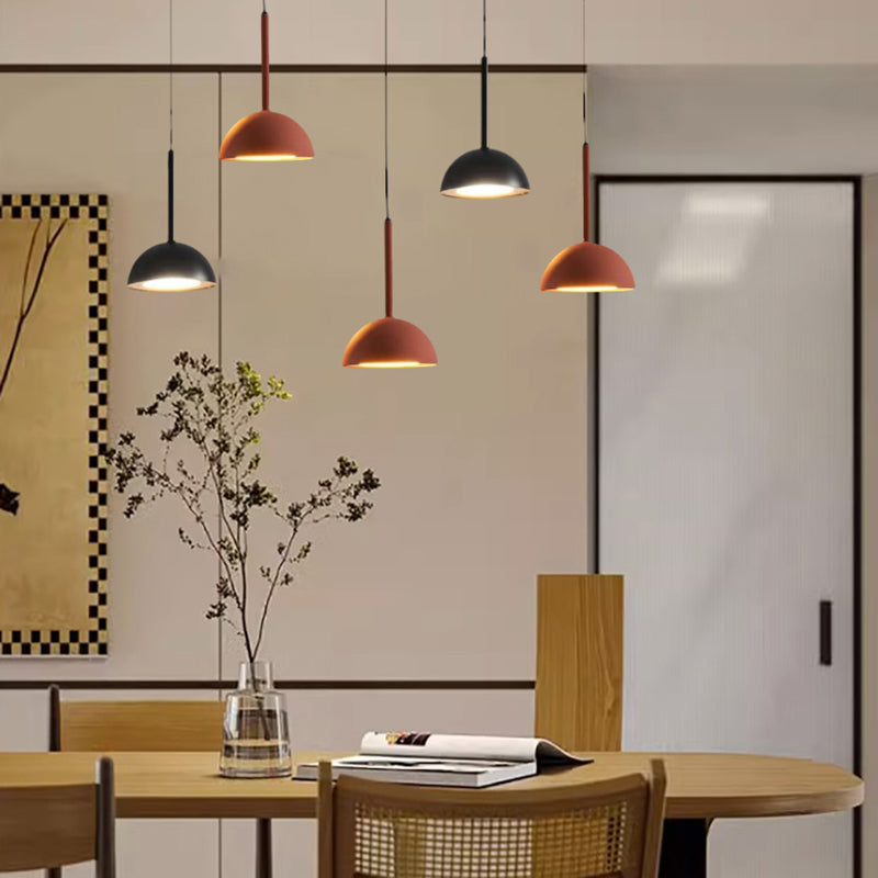 Lumora Modern Geometric Black LED Pendant Light, Warm 3000K Lamp for Dining Spaces